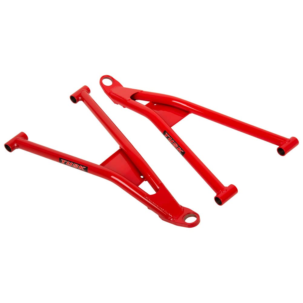 **TUSK Mohawk Extreme Duty High Clearance Lower A-Arms (Red) – No Hardware – Compatible with 2019 Polaris RZR XP 4 Turbo Limited Edition – Off-Road & Trail Riding Upgrade**