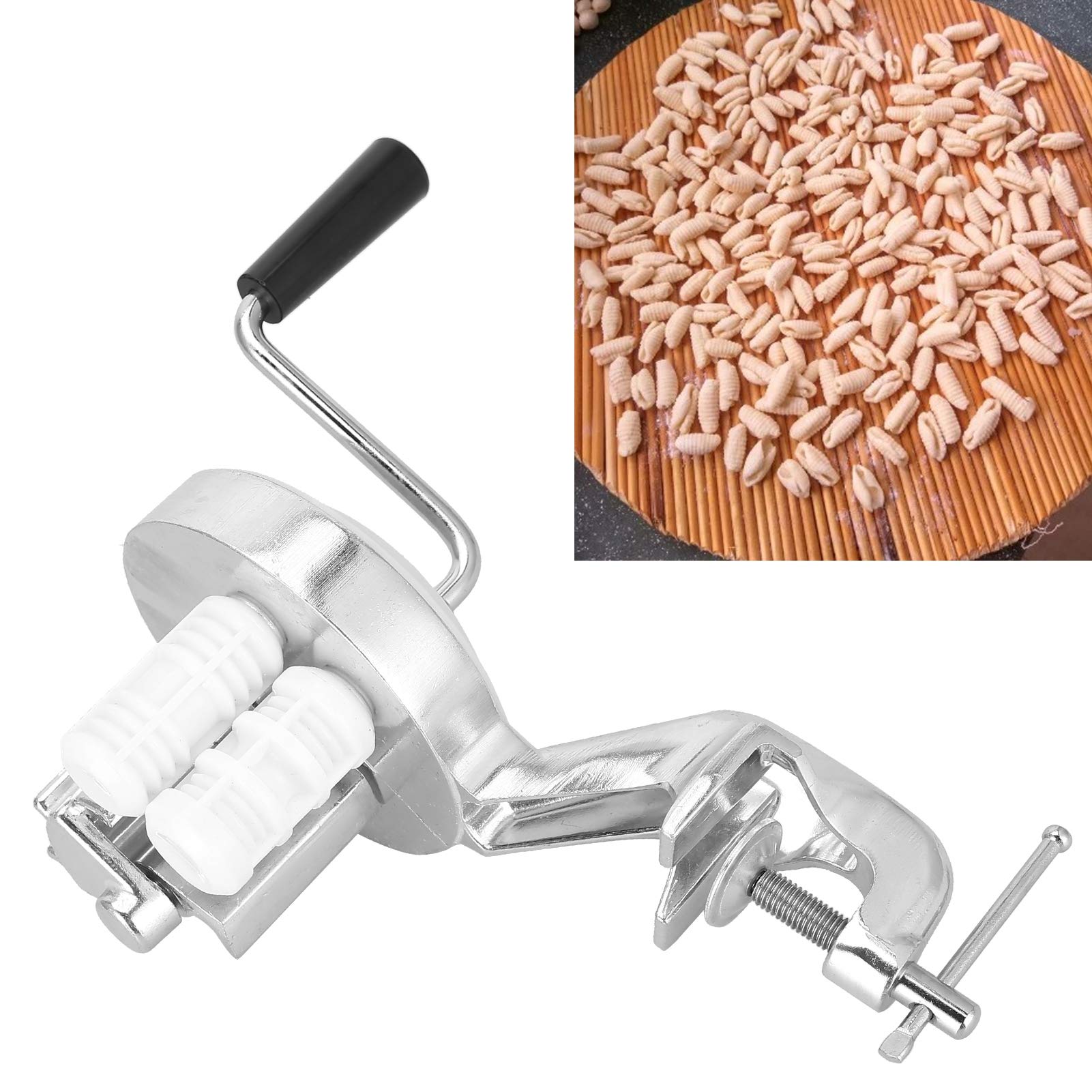 Stainless Steel Manual Pasta Maker Machine - Hand Crank Macaroni & Spaghetti Noodle Press for Kitchen DIY | Lightweight Pasta Press for Homemade Italian Pasta, Ramen & Dumpling Wrappers | Perfect for Home Chefs & Italian Cooking Enthusiasts