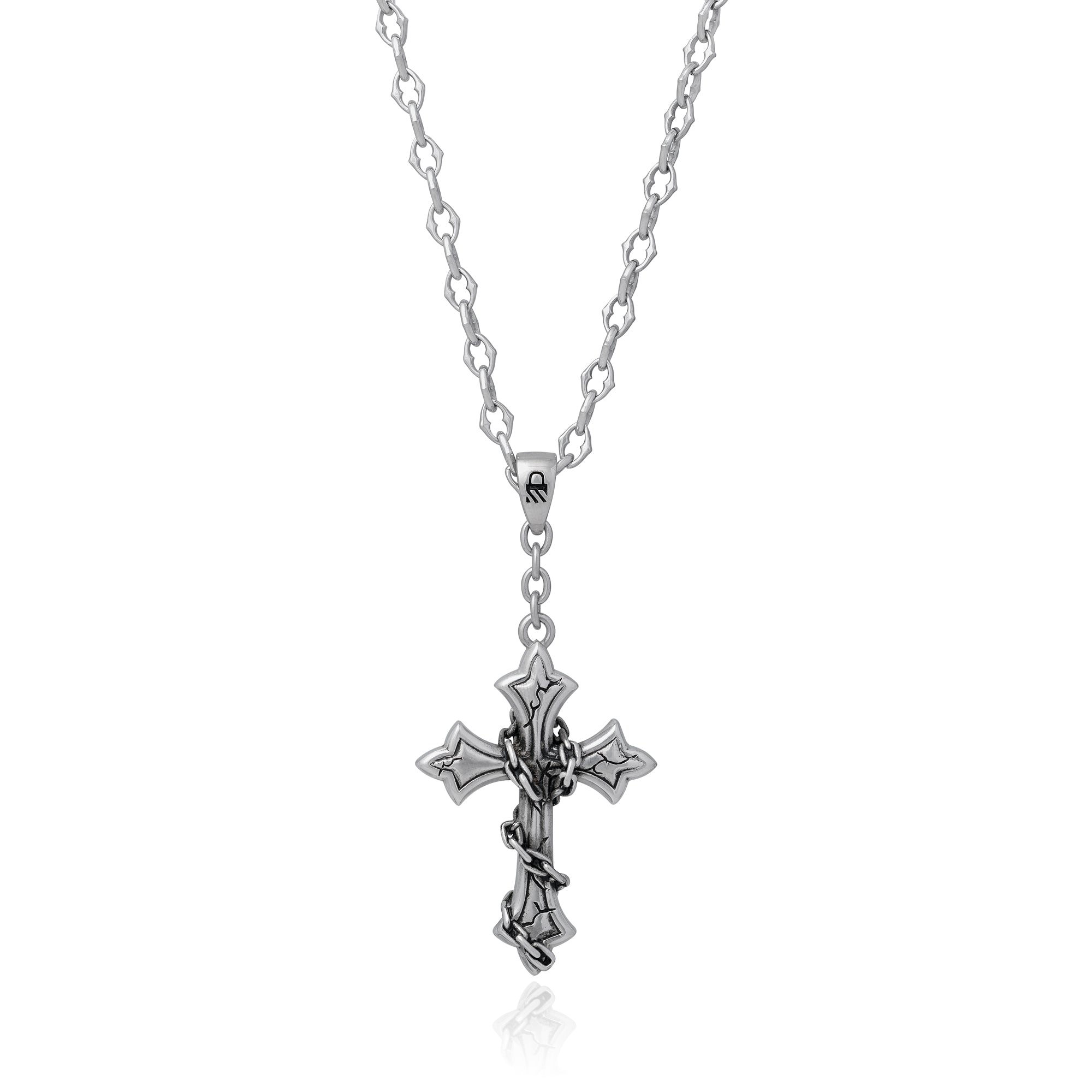 6mm Gothic Spiked Chain Necklace with Custom Pendant - Punk Jewelry for Men & Women - Perfect for Halloween, Cosplay and Alternative Fashion