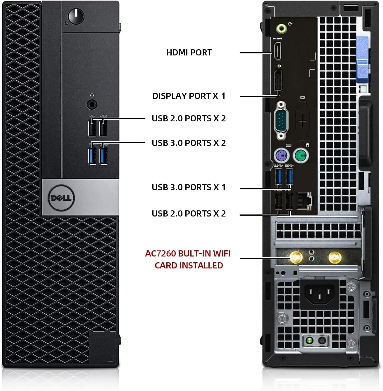 Refurbished Dell OptiPlex Desktop Computer with 24