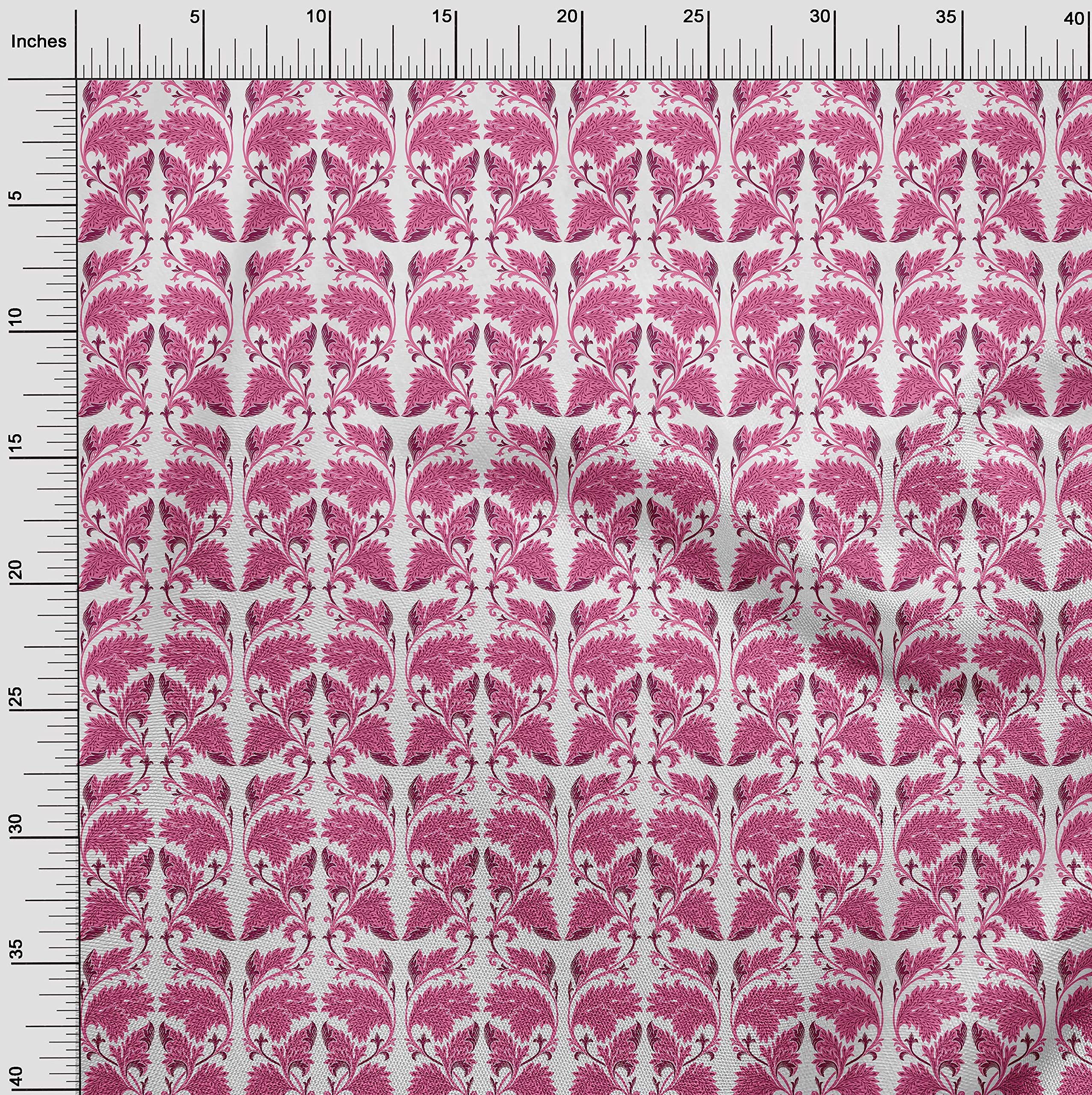 Velvet Pink Fabric by The Yard - 58 Inch Wide Printed Sewing Material for DIY Clothing, Quilting & Home Decor | Soft Textured Fabric for Dresses, Curtains & Craft Projects