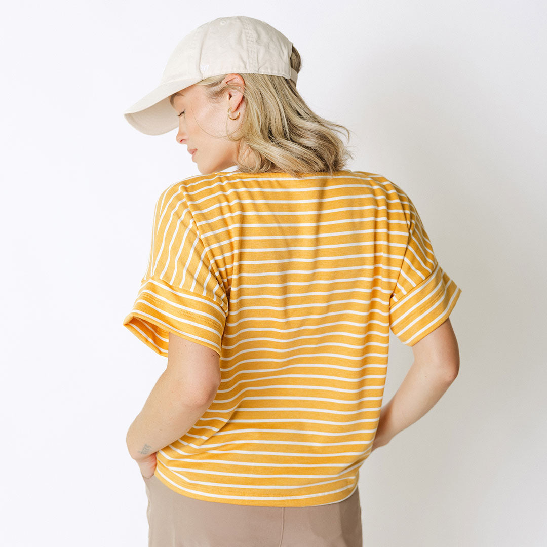 Boss Tee - Premium Cotton Mustard & Ivory Crewneck T-Shirt for Men | Casual Wear, Street Style & Everyday Comfort