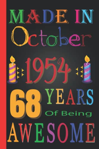 68th Birthday Gifts for Women & Men - October 1954 Born, 68 Years of Being Awesome - Funny Personalized Gag Gift for Friends, Coworkers & Family - Perfect for Retirement Parties & Milestone Celebrations