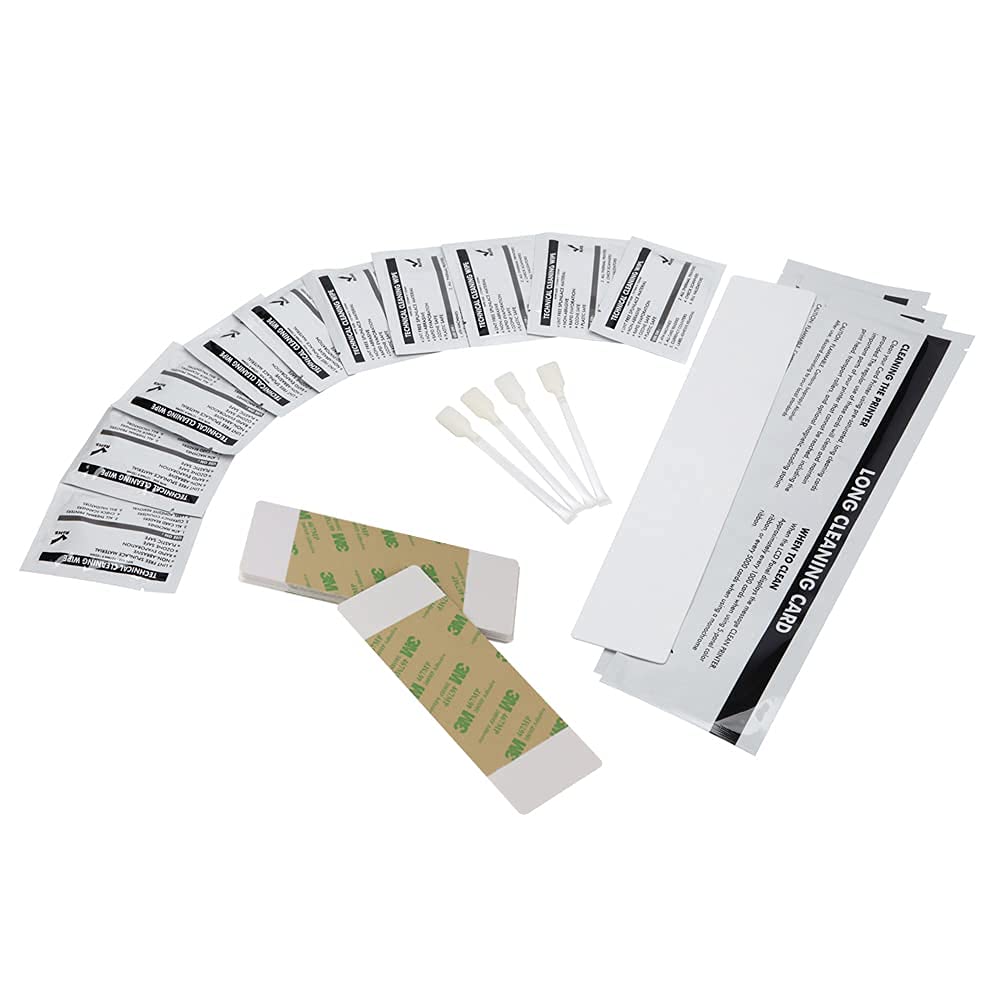 Fargo 84511 YMCK Ribbon & DuraClean DC 89200 Cleaning Kit - Compatible with Fargo HDP5600 Printer | High-Quality Printer Maintenance Supplies for ID Card Printing & Office Use