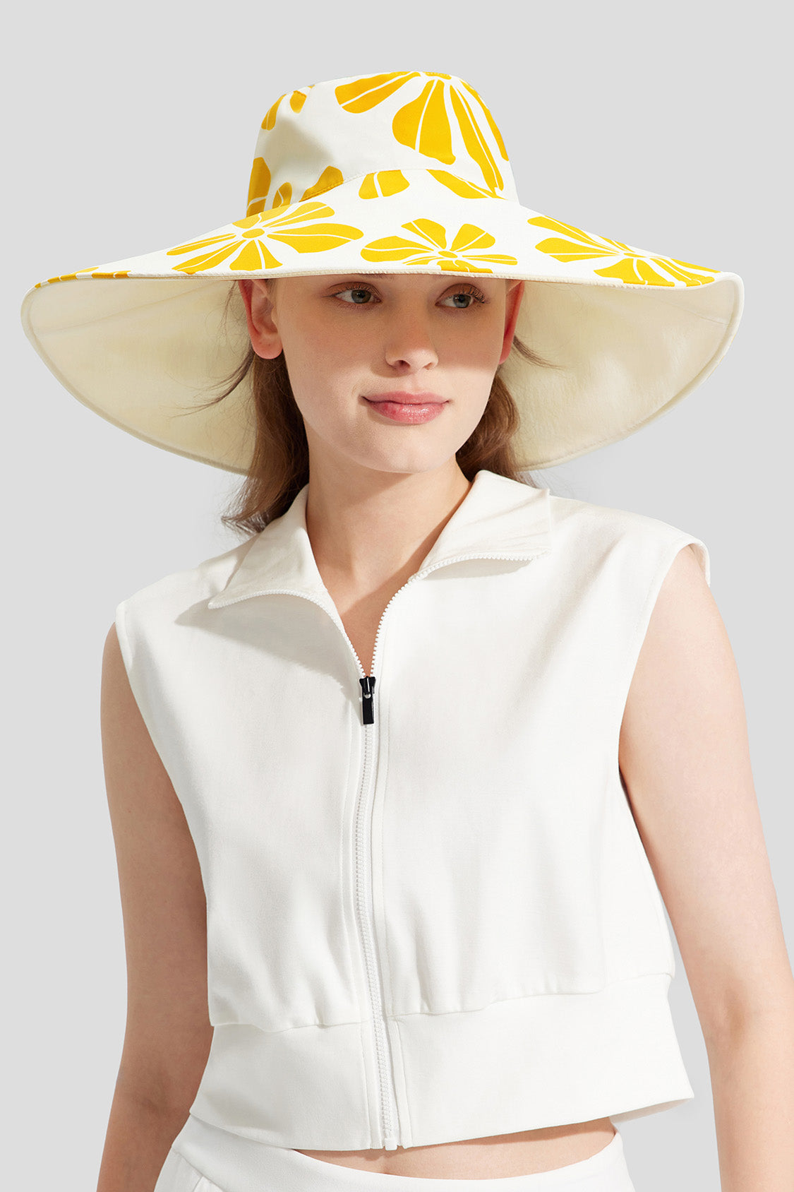 Flora Women's Reversible Sun Hat with Floral Design UPF50+ UV Protection - Perfect for Beach, Gardening & Outdoor Activities