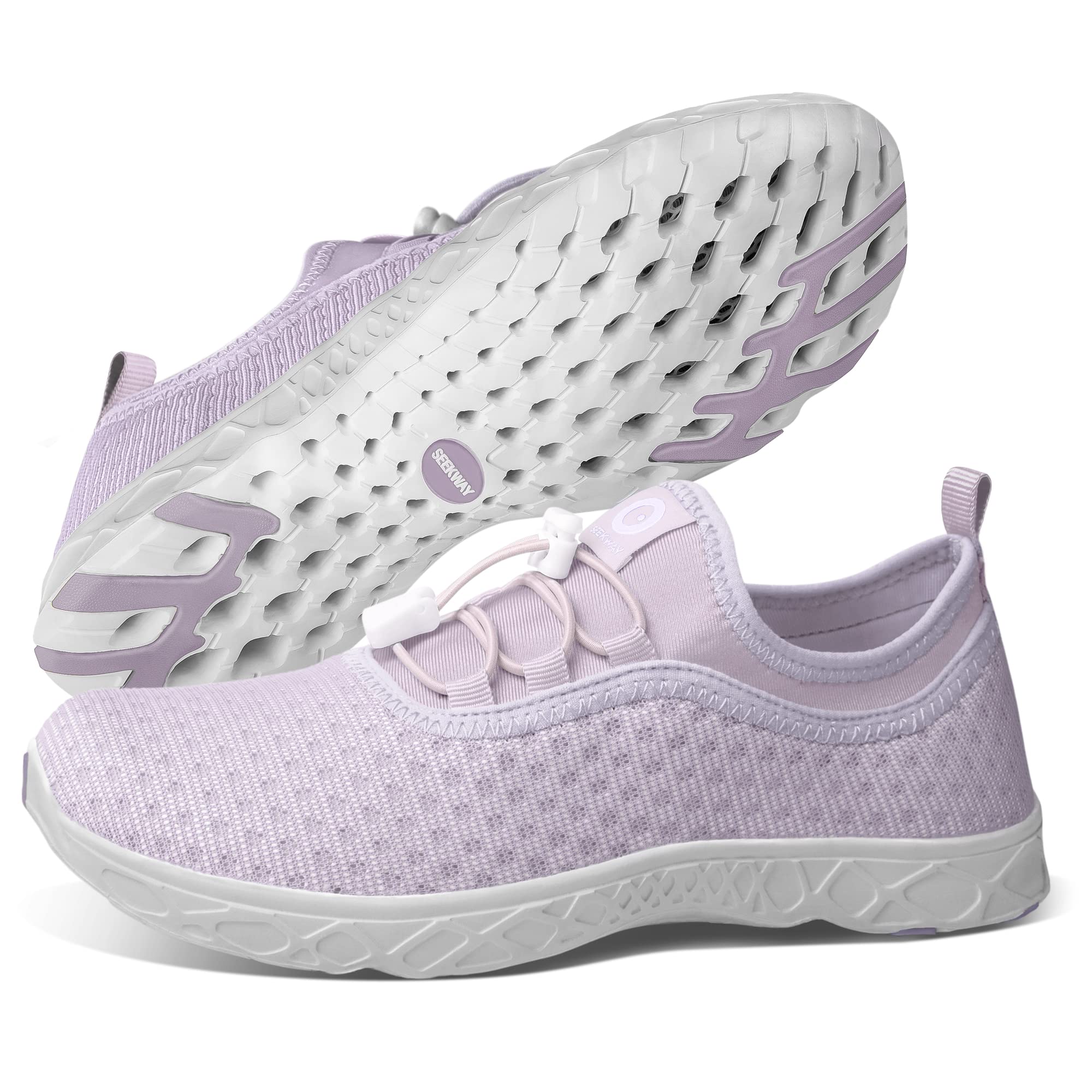 SEEKWAY Women's Quick Dry Water Shoes Barefoot Aqua Shoes for Beach, Pool, Hiking & Water Sports | Lightweight Non-Slip Swim Shoes for Women | Perfect for Surfing, Kayaking, Yoga & Travel (SP005)