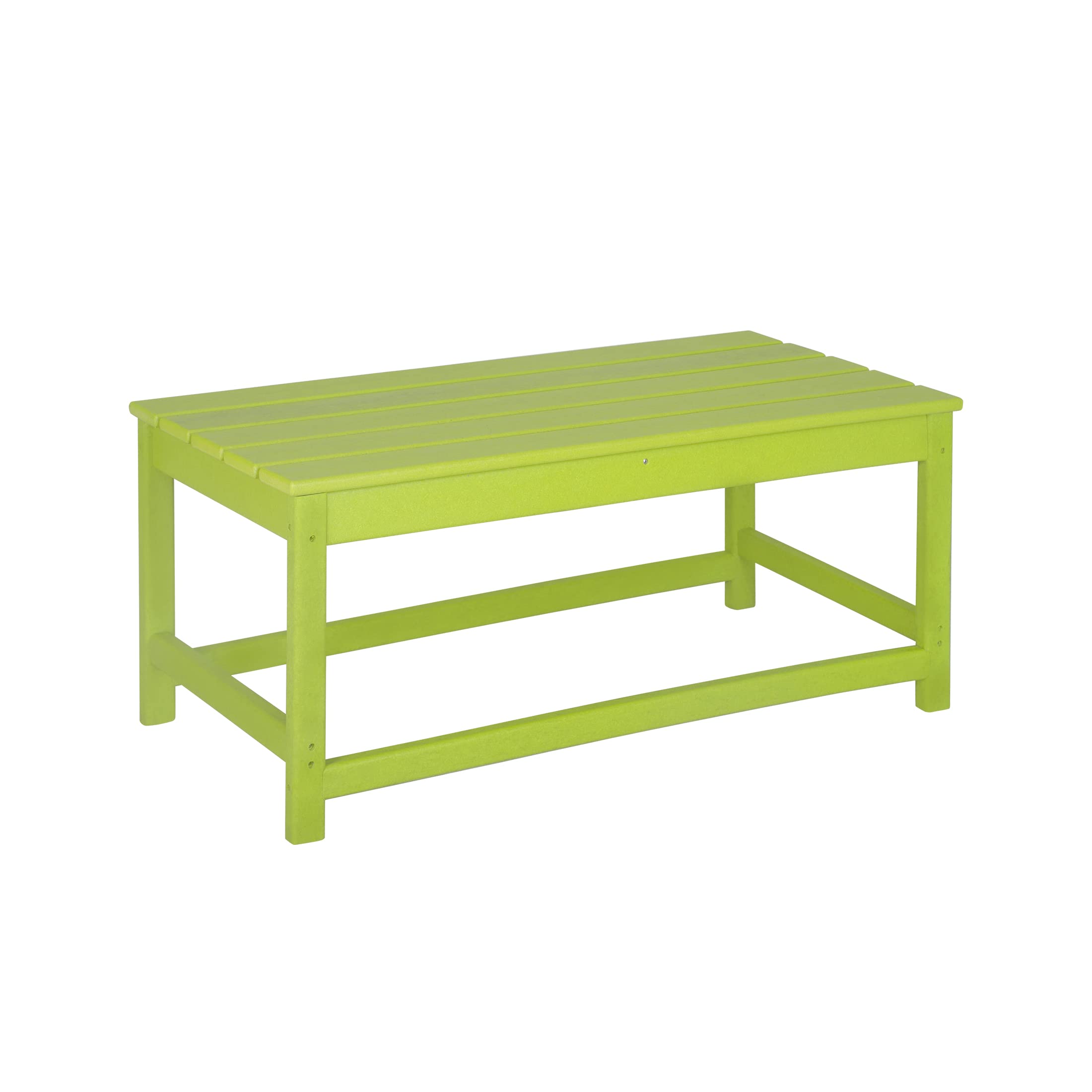 WestinTrends Malibu 3-Piece Outdoor Patio Furniture Set - All-Weather Plastic Adirondack Chairs (Set of 2) with Coffee Table for Porch, Lawn & Backyard - Lime Green - Perfect for Poolside Relaxation, Garden Lounging & Outdoor Entertaining