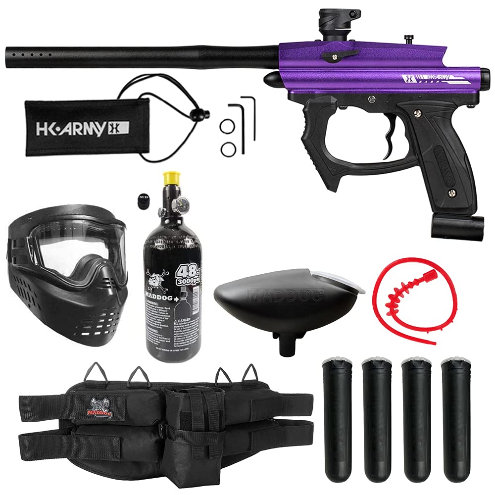 Maddog HK Army SABR Silver Paintball Gun Marker Starter Kit - Perfect for Beginners & Competitive Play | Outdoor Sports & Team Events