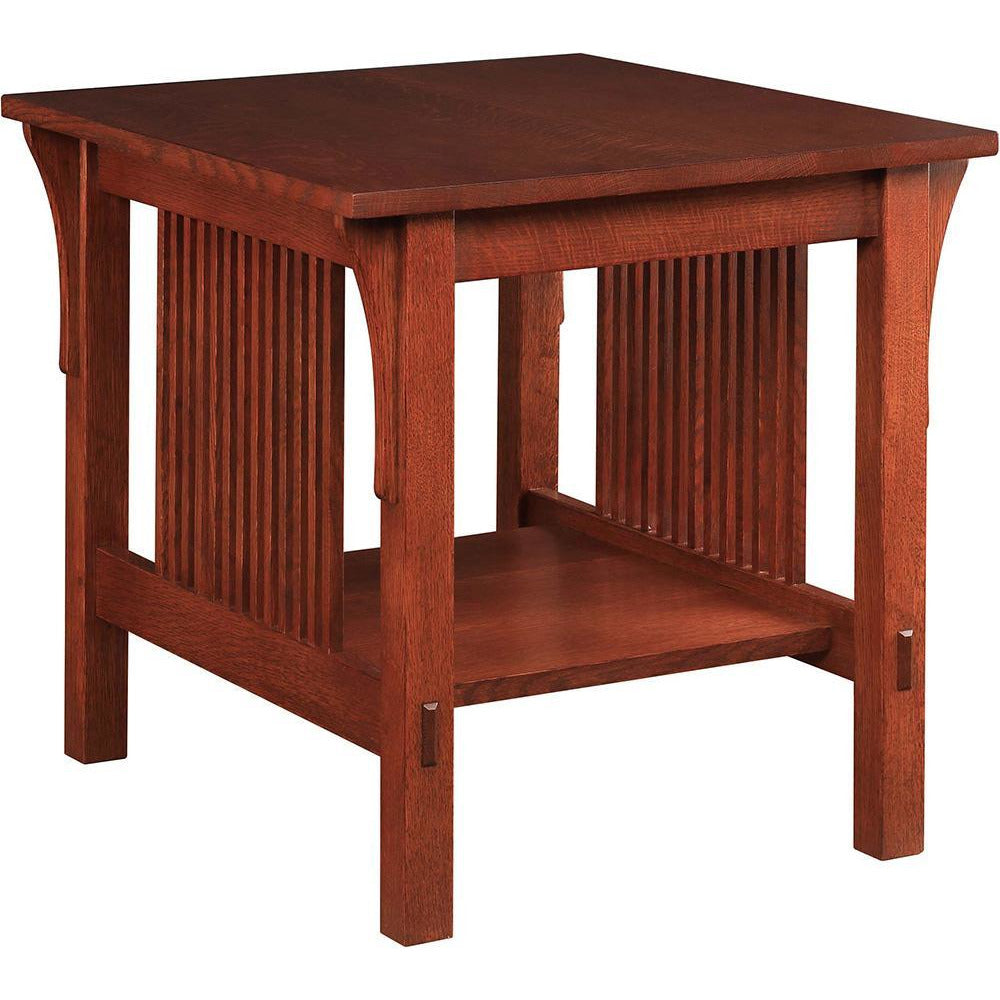 Mission Spindle Side Table - Modern Wooden End Table for Living Room, Bedroom & Office - Stylish Nightstand with Spindle Design - Perfect for Coffee, Books & Decor