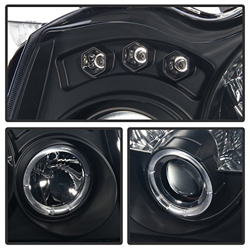 Jeep Grand Cherokee LED Projector Headlights - Aftermarket Replacement with Halo Rings, Black Housing & Smoke Lens - Upgrade for Off-Road, Night Driving & Custom Look