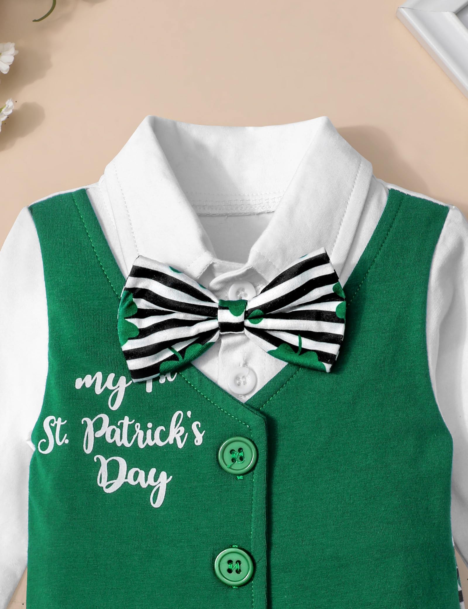 St. Patrick's Day Baby Boy Outfit - Cute Green Gentleman Onesies for Infant Boys | Perfect for Holiday Photos, Parties & Family Celebrations