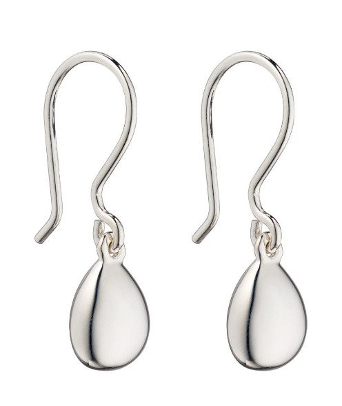 Elegant Silver Pebble Drop Earrings for Women - Minimalist Dangle Earrings for Everyday Wear, Date Night & Special Occasions