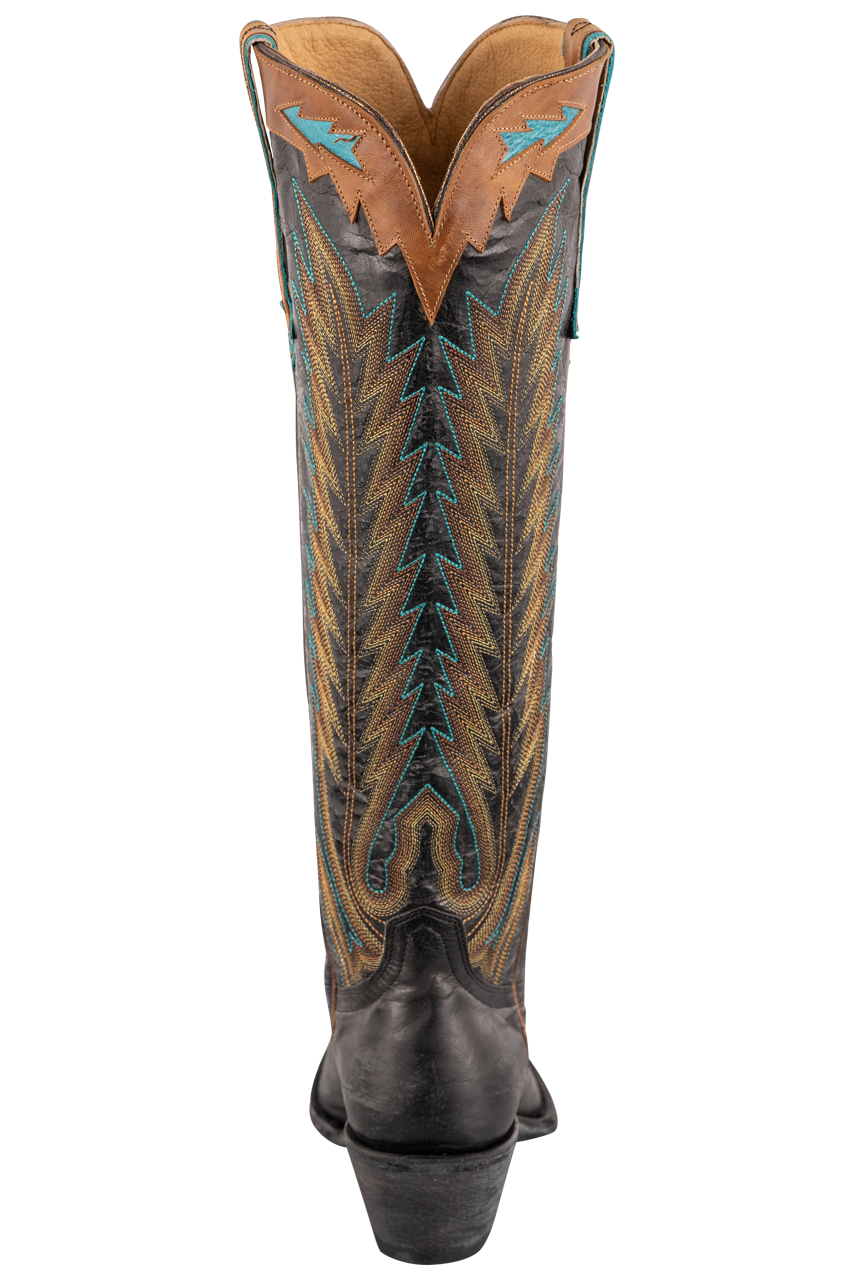 Old Gringo Women's Yucatan Tall Cowgirl Boots - Genuine Leather Western Boots for Women, Black - Perfect for Country Dancing, Rodeo & Western Fashion
