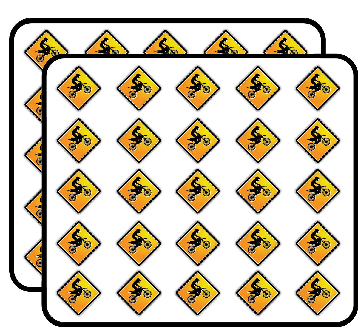 50 Pack Motocross Stickers for Scrapbooking, DIY Crafts, Bullet Journals & More - Durable Vinyl Decals for Kids Room, Motorcycle Helmets, Laptops & Water Bottles