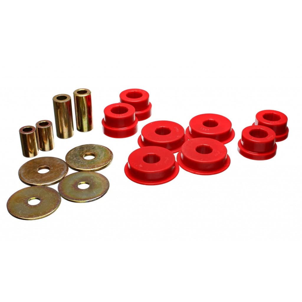 Energy Suspension Rear Differential Bushing Kit for 2003-2005 Mitsubishi Lancer - Red 5.1108R | Improves Handling & Reduces Vibration for Performance Driving & Track Use