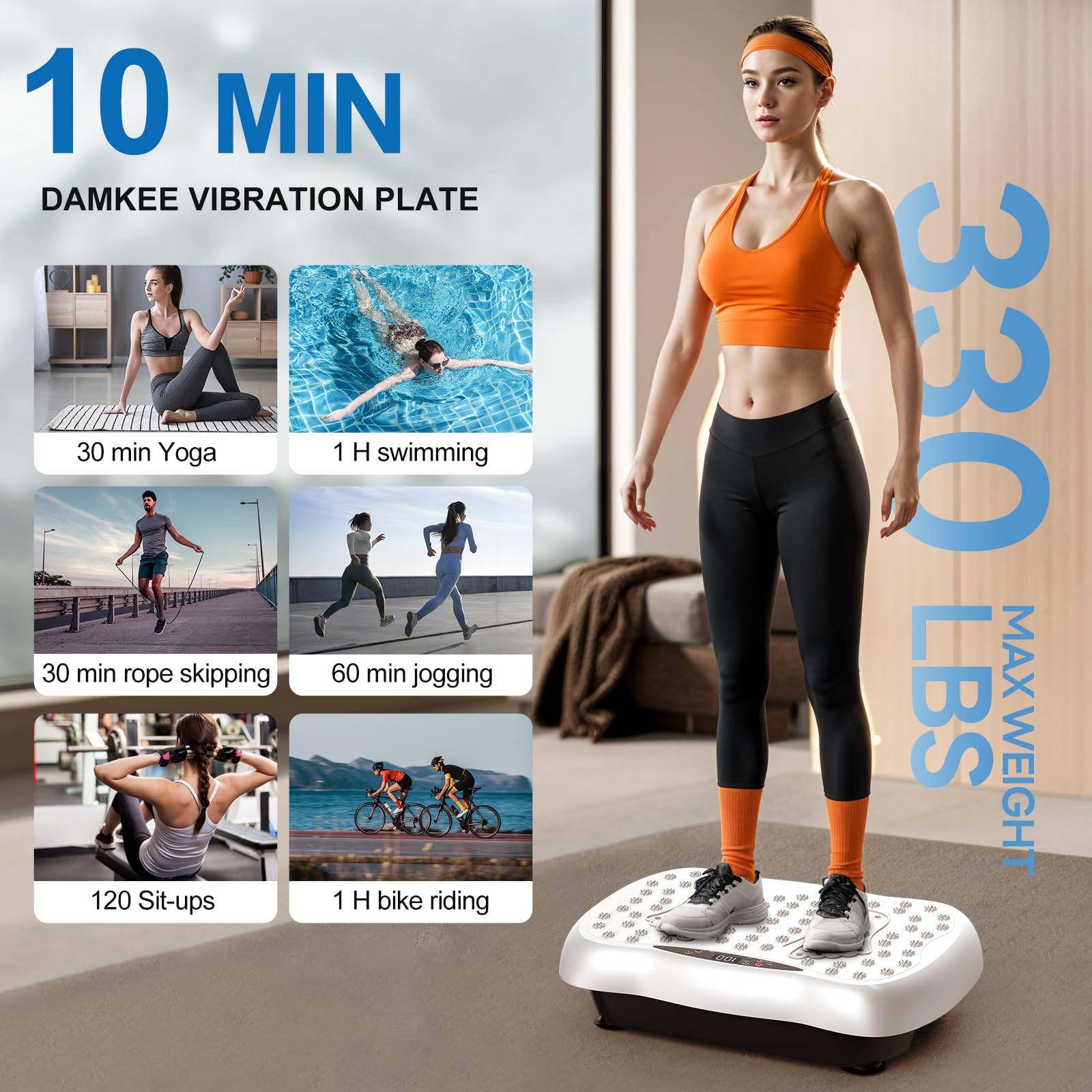 Vibration Plate Exercise Machine for Weight Loss & Toning - Whole Body Workout Platform for Lymphatic Drainage & Muscle Shaping - Home Gym Fitness Equipment for Women & Men - Perfect for Home Workouts, Recovery & Relaxation