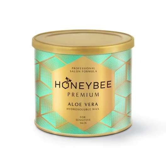 Honeybee Premium Aloe Vera Wax for Hair Removal - 600g | Gentle & Quick At-Home Waxing for Legs, Arms, Underarms & Bikini Area | Sensitive Skin Friendly | Perfect for DIY Spa Days & Smooth Skin Prep