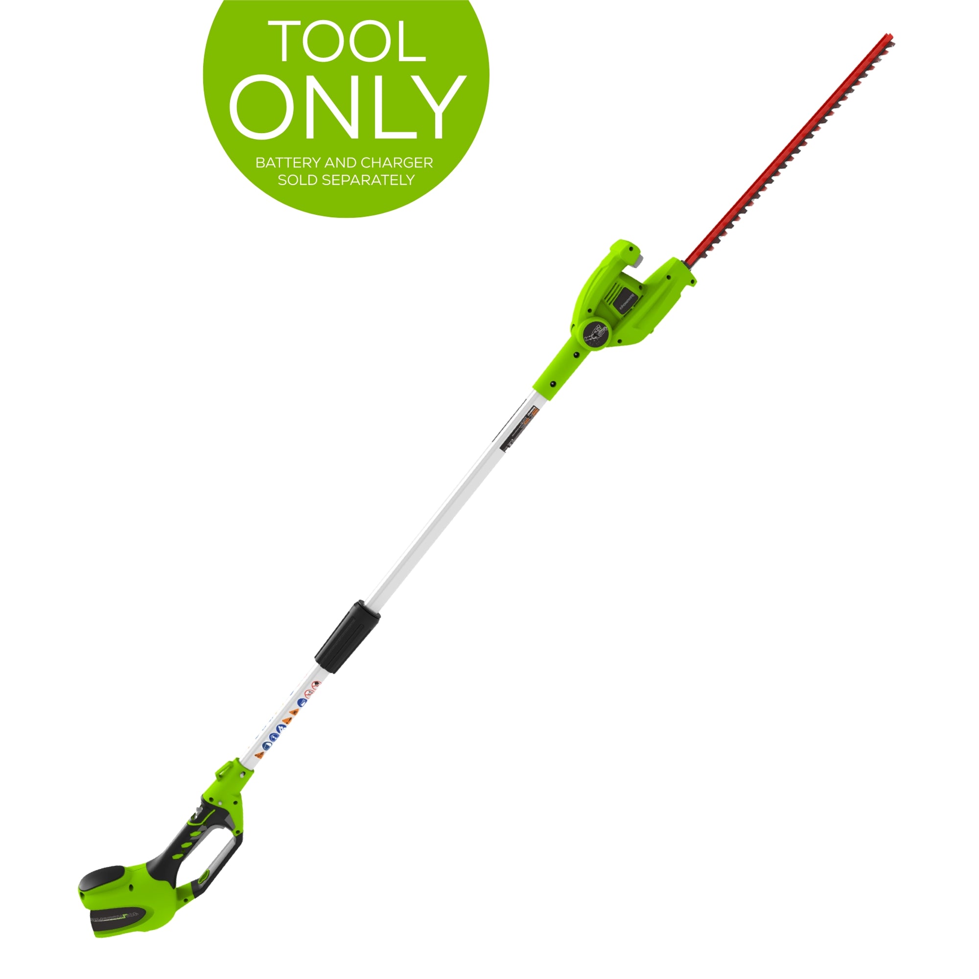 40V 20-Inch Cordless Battery Pole Hedge Trimmer (Tool Only) - Perfect for Landscaping, Tree Trimming & Garden Maintenance