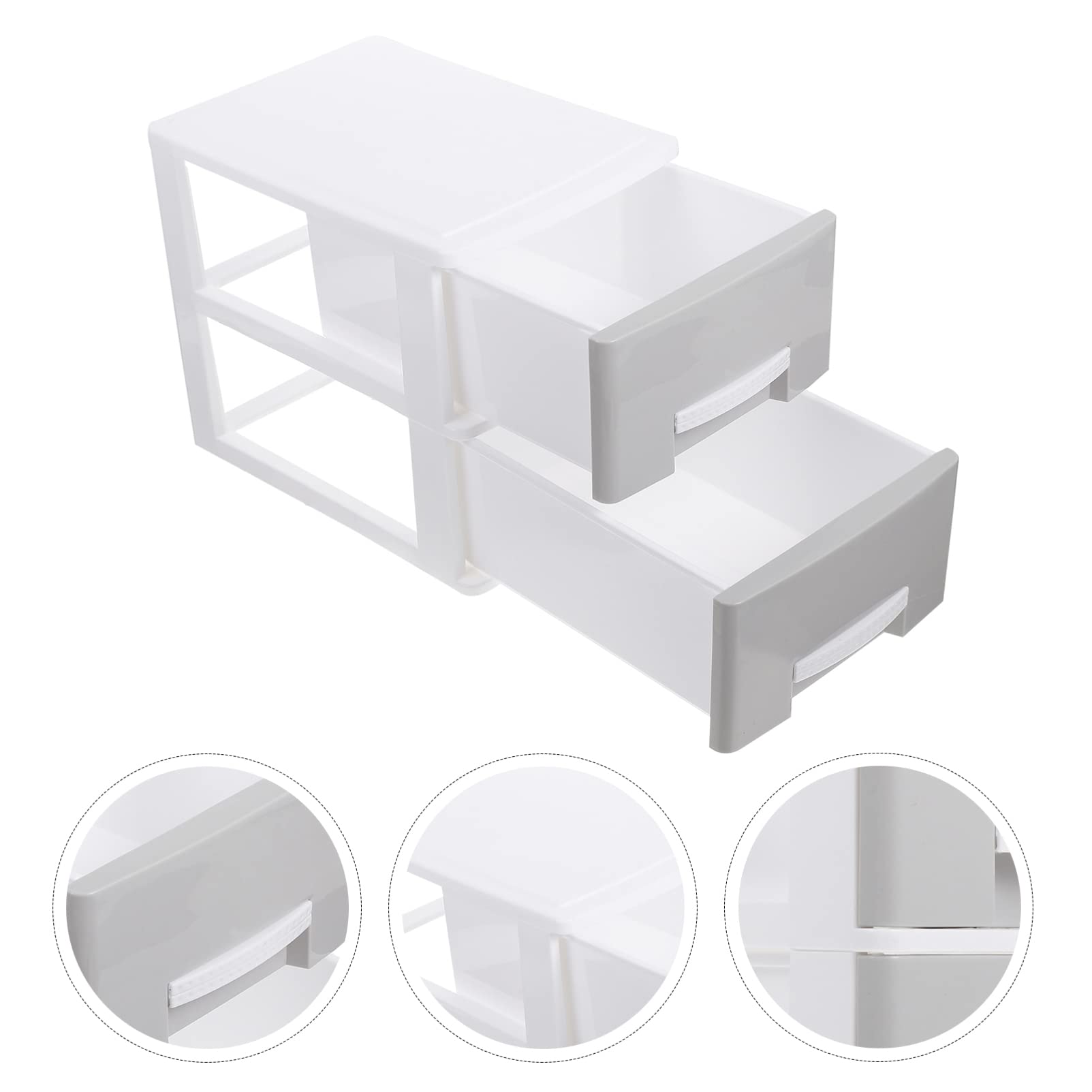 Zerodeko Plastic Storage Bins with Lids - 6 Pack Stackable Drawer Organizer Boxes for Office, Bedroom, Kitchen - Gray Compact Storage Containers for Makeup, Lipstick, Office Supplies & Home Organization