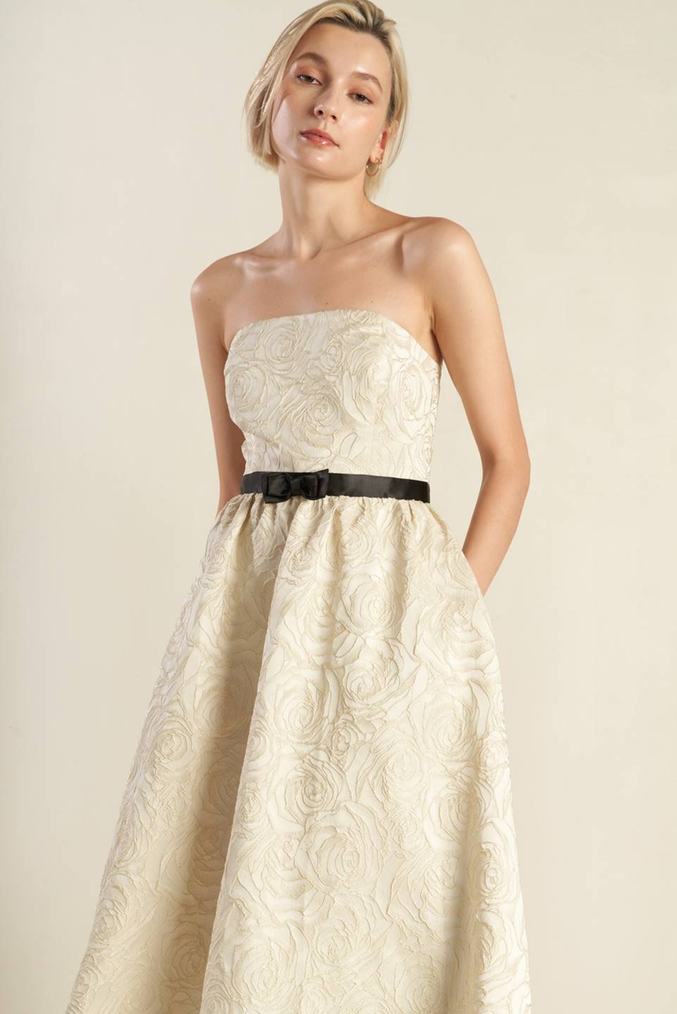 Stylish Woven Midi Dress for Women - Perfect for Casual Outings, Office Wear & Summer Parties