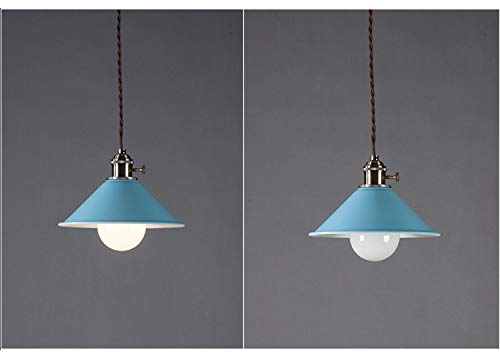 Sky Blue H Track Pendant Lighting - Dimmable Iron Art Fixtures for Kitchen & Kids Room Decor (3-Pack, Bulbs Not Included) | Modern Adjustable Track Lighting for Dining Areas, Bedrooms & Living Spaces