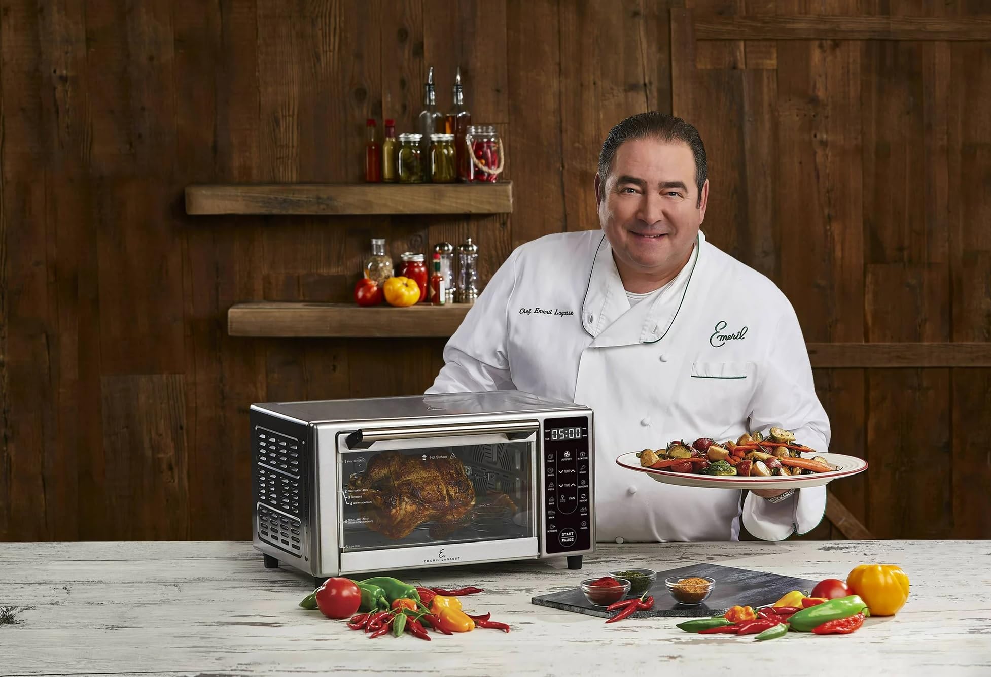 Emeril Lagasse Power Air Fryer 360 Plus - 12-in-1 Multi-Function Air Fryer Oven with Rotisserie, Dehydrator & Convection - Perfect for Frying, Baking, Roasting & Healthy Cooking at Home