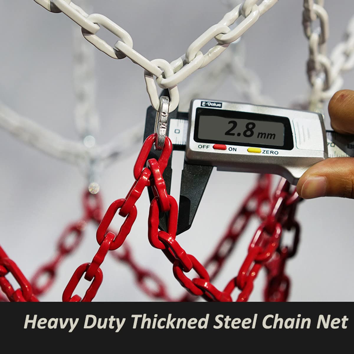 Heavy Duty Rust-Proof Chain Basketball Net Replacement for Outdoor Hoops - Gold & Purple - Perfect for Driveway, Backyard, and Gym Use