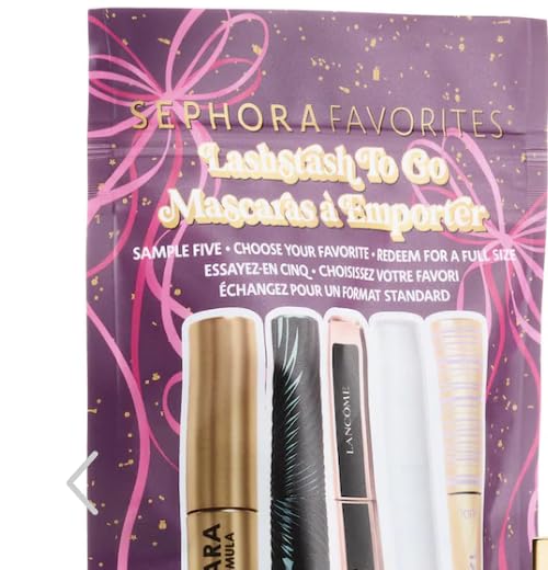 Sephora Favorites Holiday Lashstash to Go Mini Mascara Set with Redeemable Voucher - Travel Size Mascara Kit for Gifts, Parties & Everyday Glam Makeup
