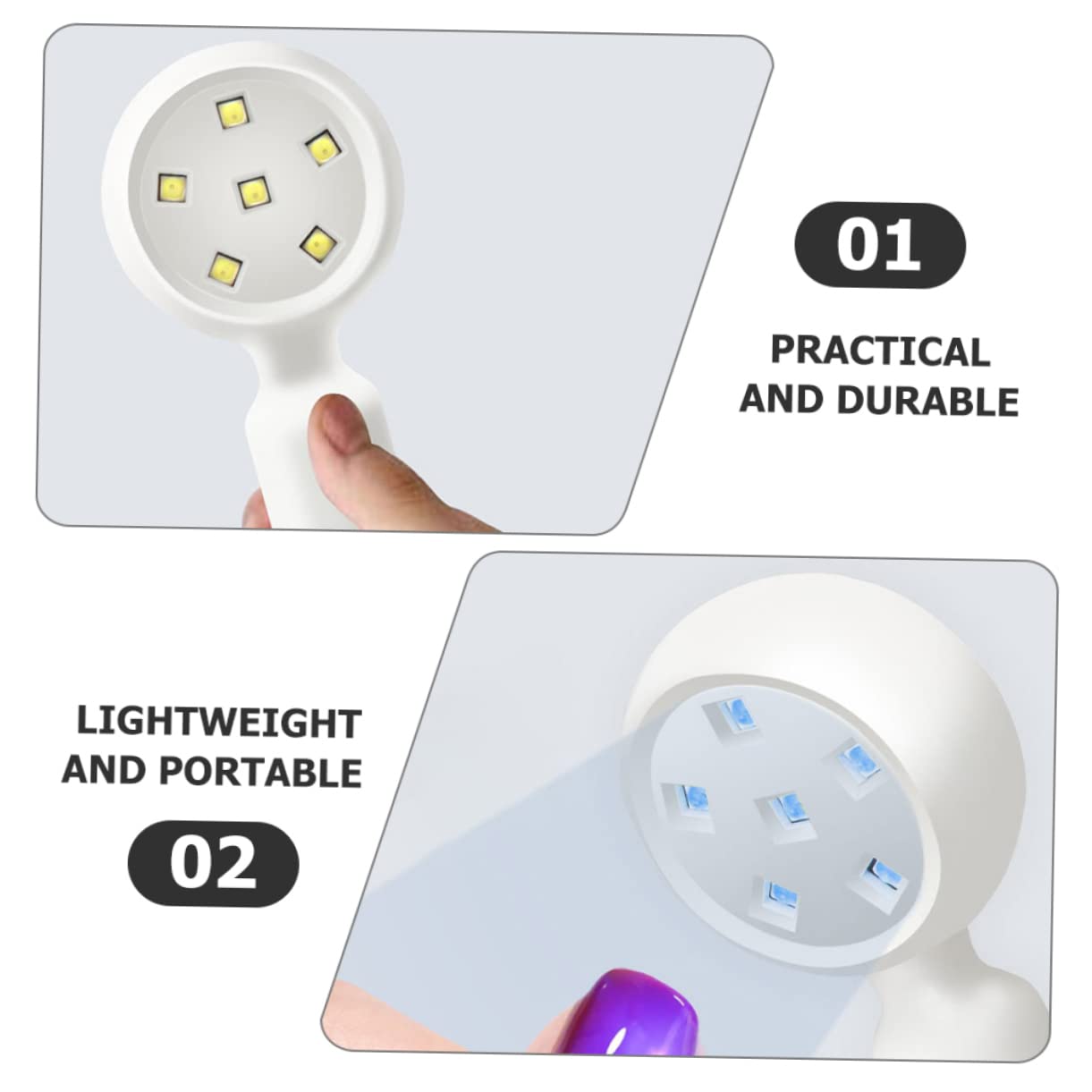 Portable UV LED Nail Lamp for Gel Polish - Handheld Mini UV Light for Quick Drying Nails - Perfect for Home Manicures & Salon Use