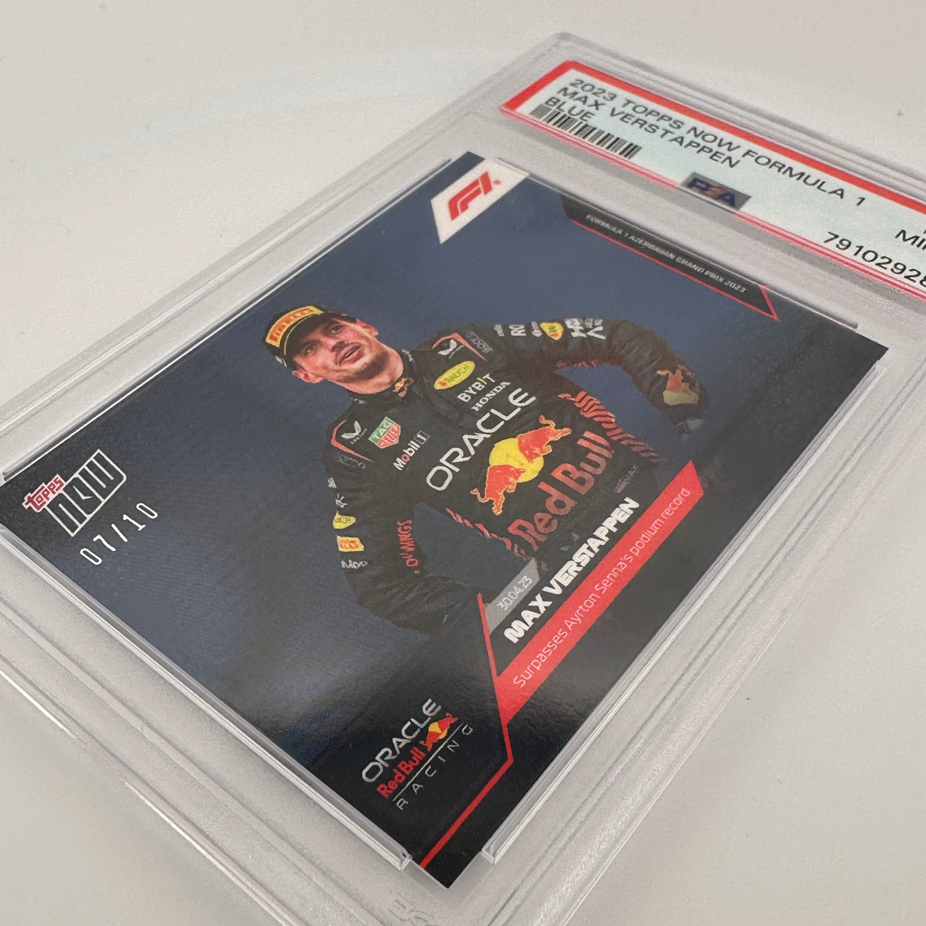 PSA 9 Graded 2007 Topps Chrome Max Verstappen #12 Blue Parallel Rookie Card - Perfect for F1 Collectors, Racing Memorabilia Displays & Investment Portfolios