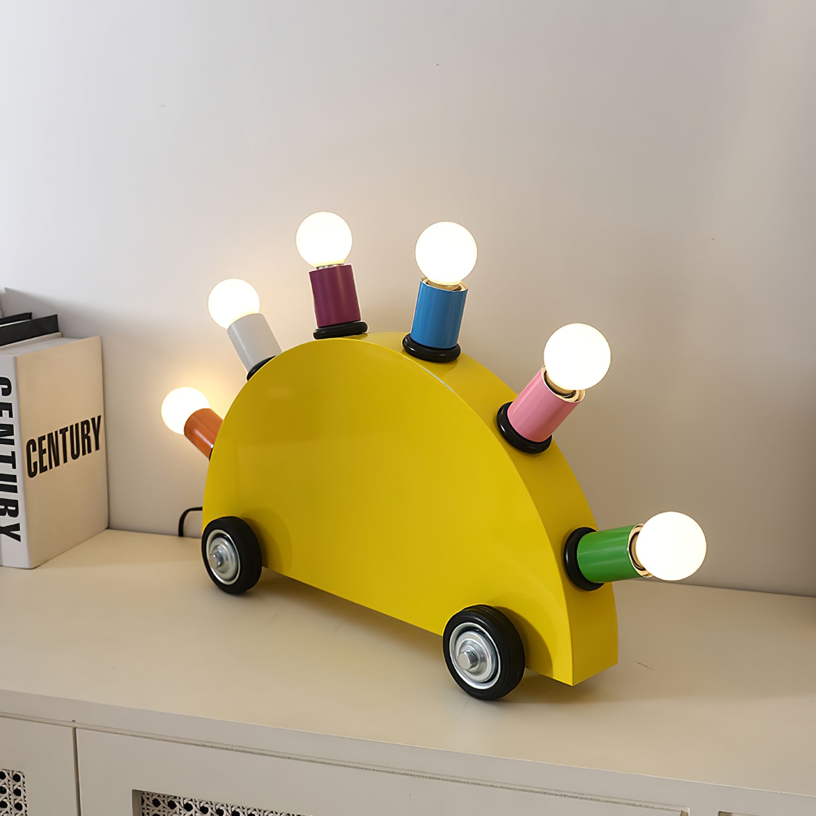 Cute Cartoon Car Night Light - LED Kids Bedside Lamp for Boys Room Decor, Birthday Gift & Nursery Lighting
