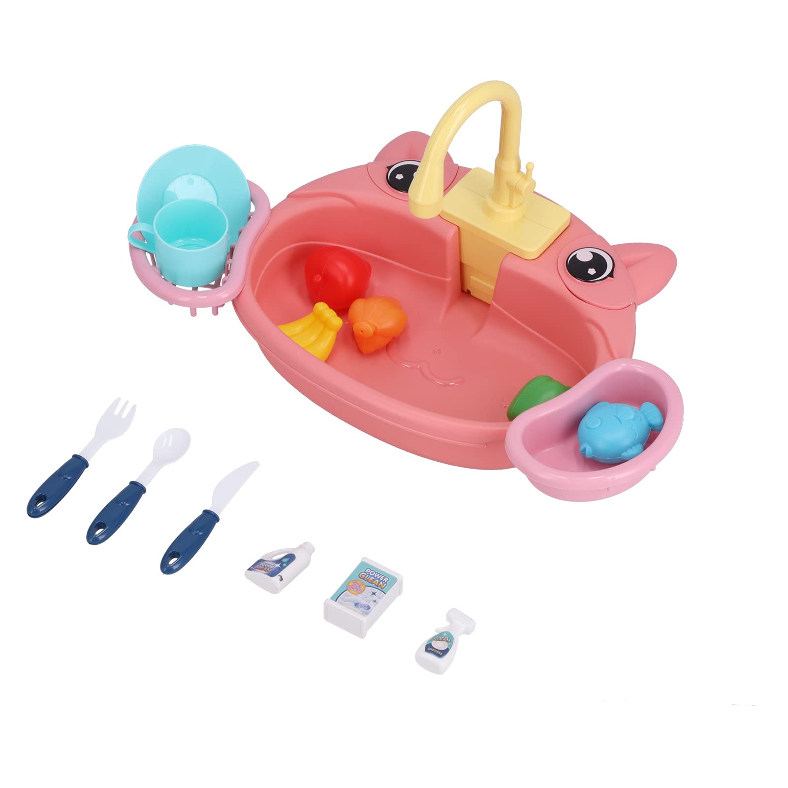 **Pretend Play Kitchen Sink Toys for Kids - Cute Pig Style Dishwasher Toy Set for Toddlers - Fun Role-Playing & Learning for Home, Preschool & Daycare**