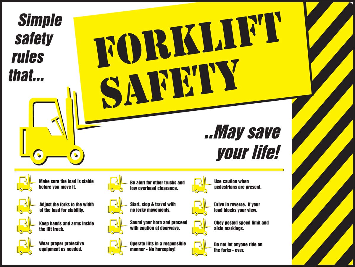 Accuform Forklift Safety Rules Laminated Poster - 22