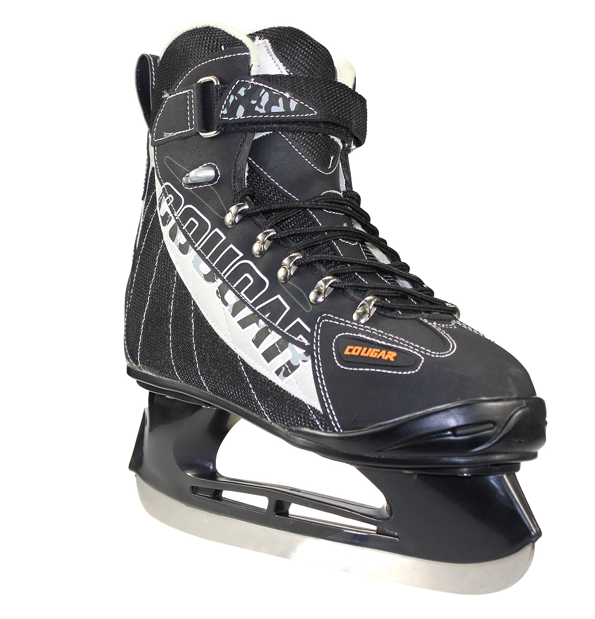 Men's Cougar Soft Boot Hockey Skates - Lightweight & Comfortable for Ice Hockey & Recreational Skating - Perfect for Rink Games, Training & Outdoor Ice Sports