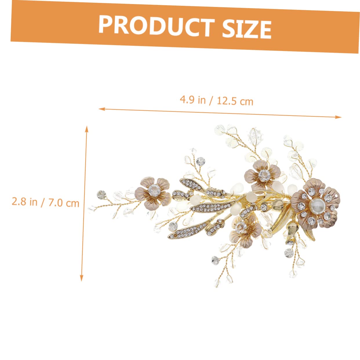 Minkissy Pearl Flower Bridal Hair Pins - Rhinestone Hair Clip for Wedding & Parties
