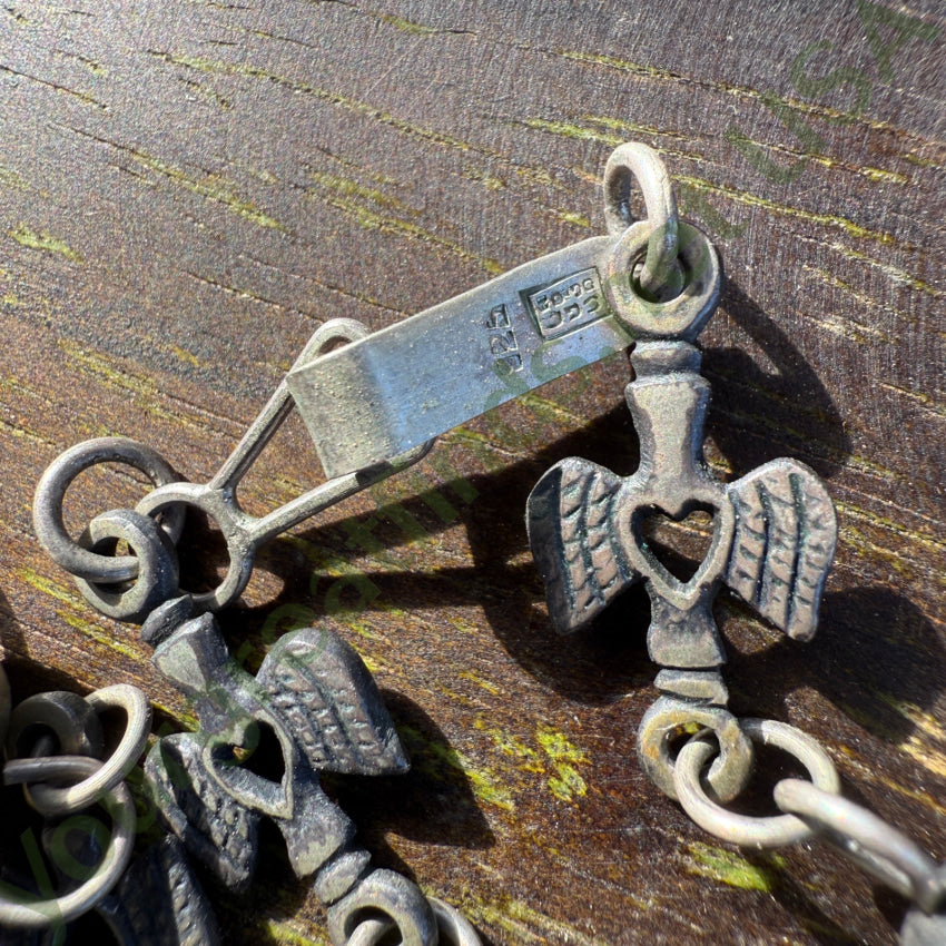Vintage Mexico Sterling Silver Yalalag Cross Beaded Necklace - Handmade Mexican Jewelry for Women, Boho Chic Cross Pendant Necklace - Perfect for Gifts, Parties, and Everyday Wear