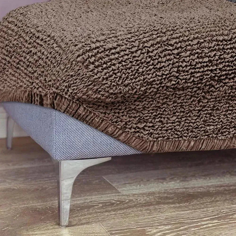 Ottoman Slipcover Medium - Mille Righe Collection - Stretchable Furniture Cover for Living Room, Bedroom & Office Decor