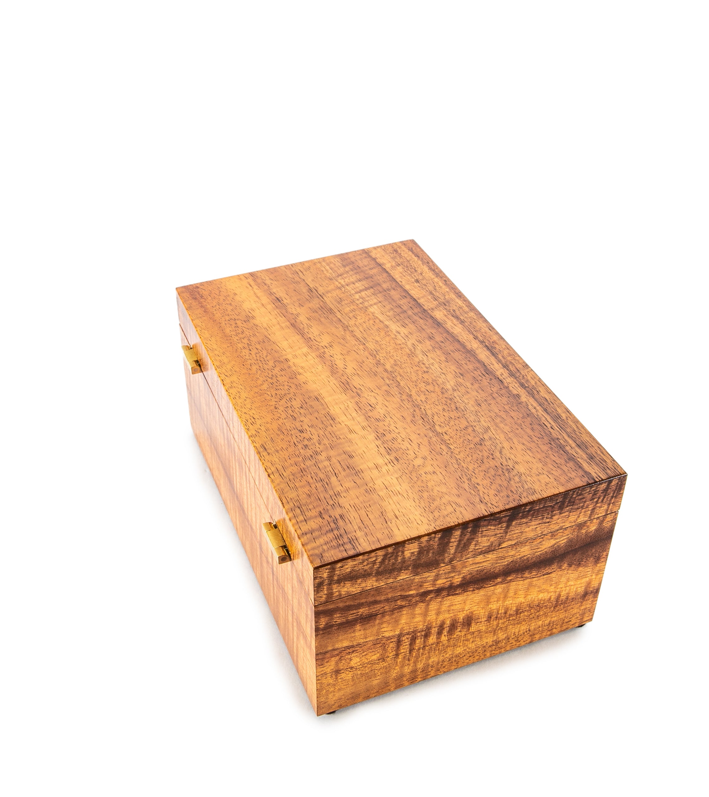 Premium MacArthur Koa Wood Jewelry Box with Removable Tray - Medium Size | Handcrafted Hawaiian Gift for Women | Perfect for Organizing Rings, Necklaces & Keepsakes
