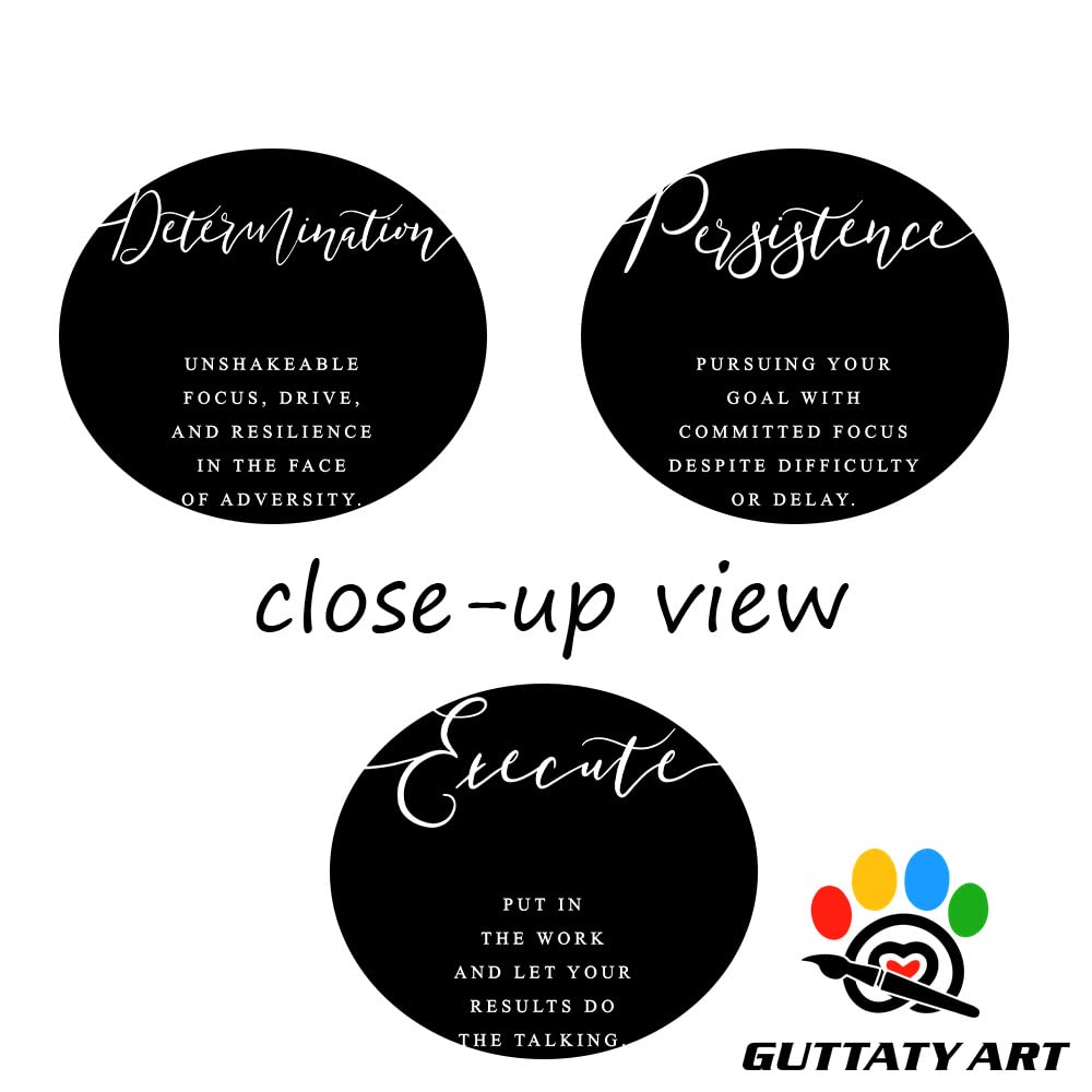 3-Piece Motivational Wall Art Set - Inspirational Quotes Canvas Prints for Office & Home Decor (20”x30”x3) - Black & White Positive Affirmation Posters - Perfect for Workspace, Living Room & Corporate Gifts