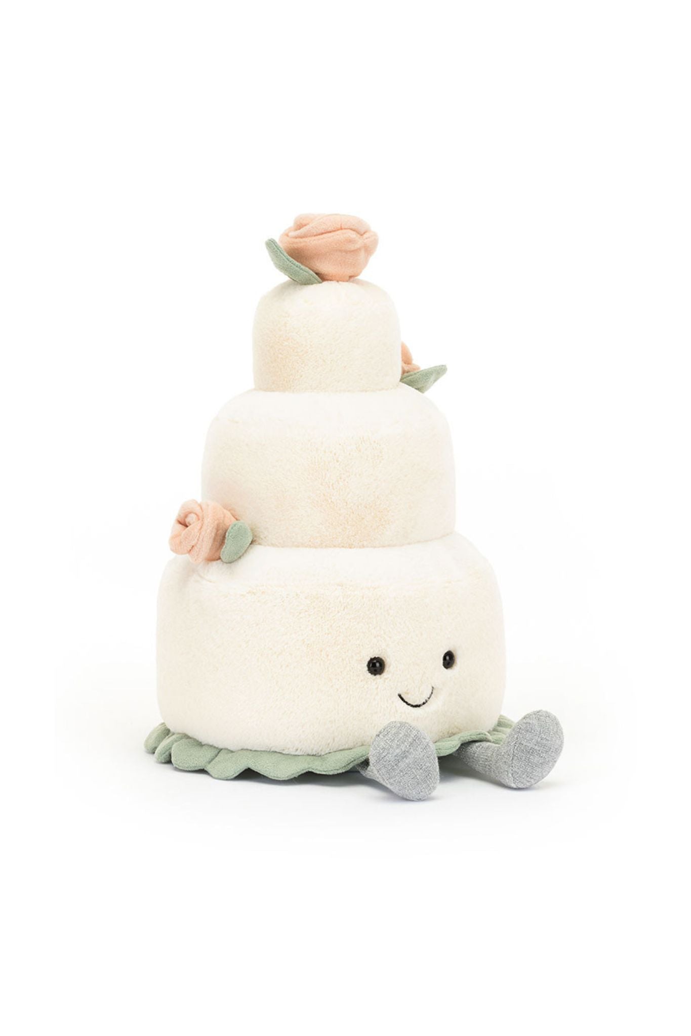 Jellycat Amuseables Wedding Cake Plush Toy - Adorable Soft Stuffed Animal for Weddings, Baby Showers & Gift Giving