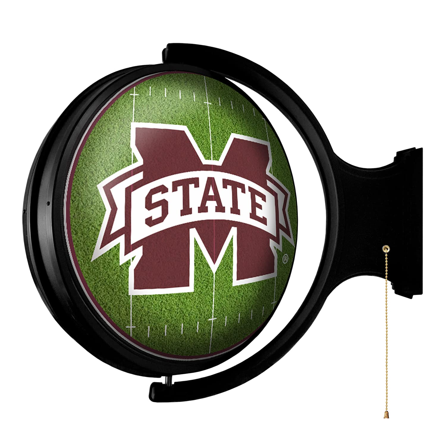 Mississippi State Bulldogs Rotating LED Wall Sign - 50 Round Lighted College Sports Decor for Football, Basketball & Baseball - Perfect for Game Room, Fan Cave, Office & Garage - Made in USA