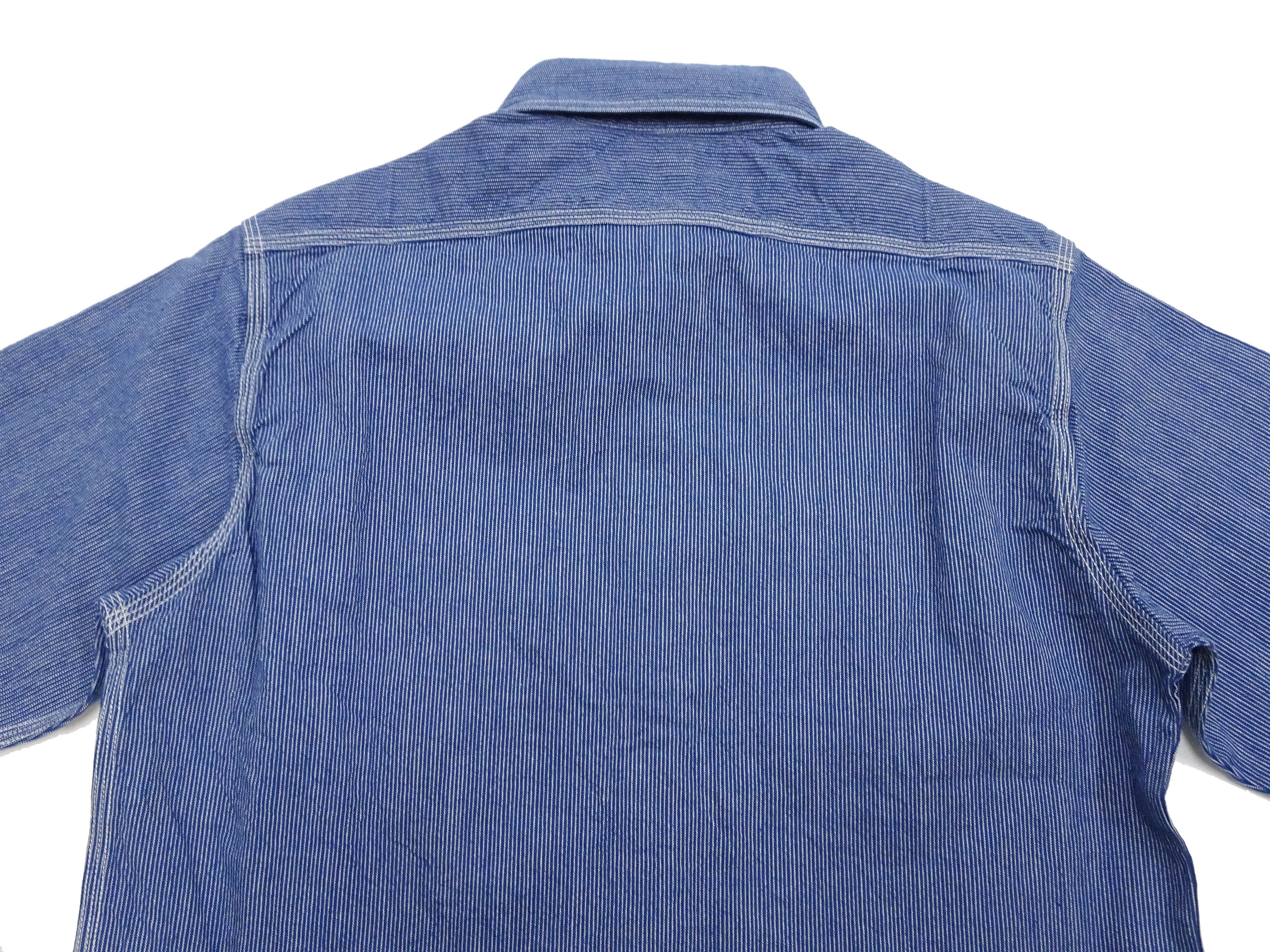 Men's Casual Long Sleeve Button-Up Shirt - Sugar Cane Work Shirt with Vertical Hairline Stripe Pattern, Denim & Corduroy Style (SC25511-128 Navy Blue) - Perfect for Workwear, Outdoor Activities & Everyday Fashion