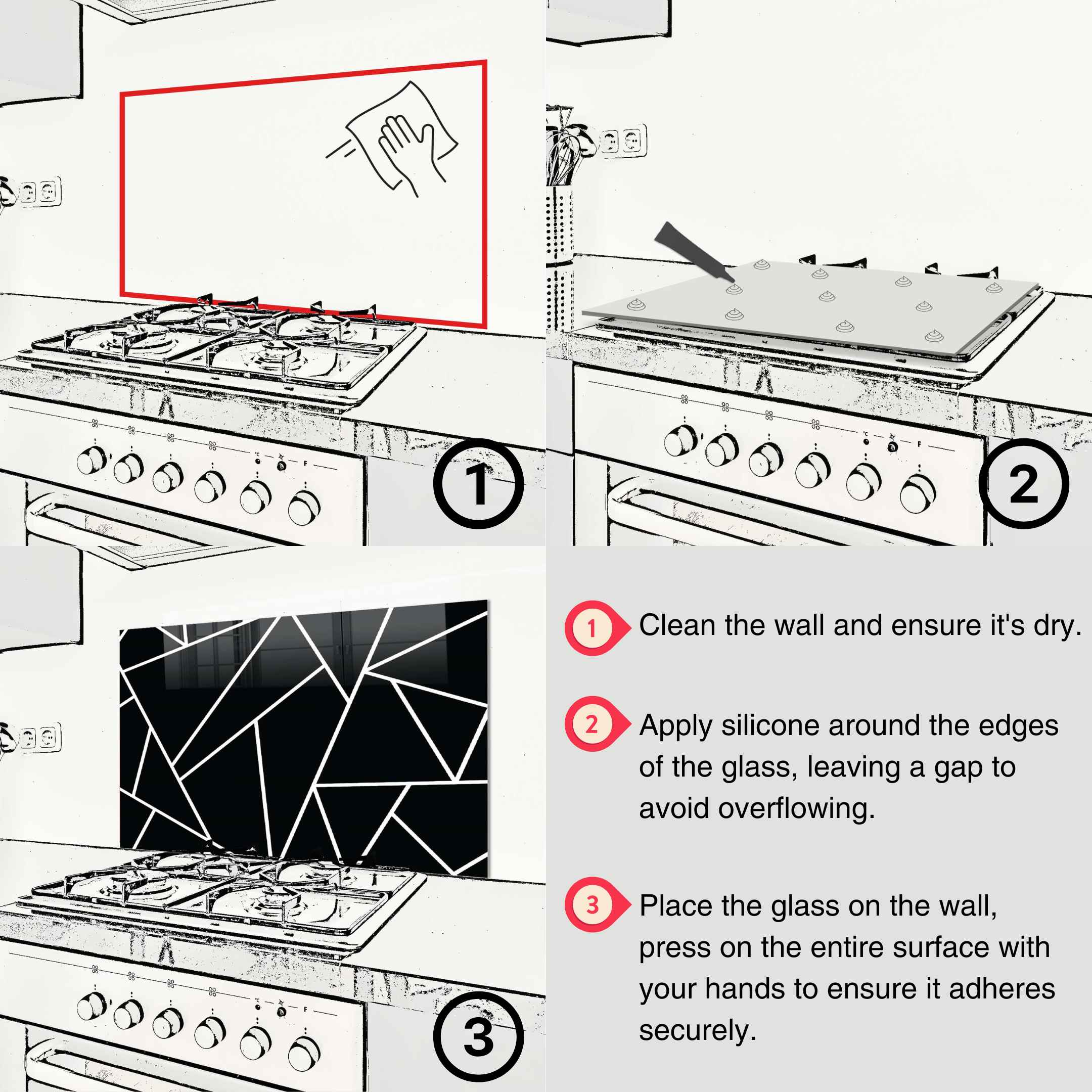 Premium Tempered Glass Wine Splashback - Elegant Kitchen Backsplash for Wine Enthusiasts | Perfect for Home Bars, Kitchens & Dining Areas