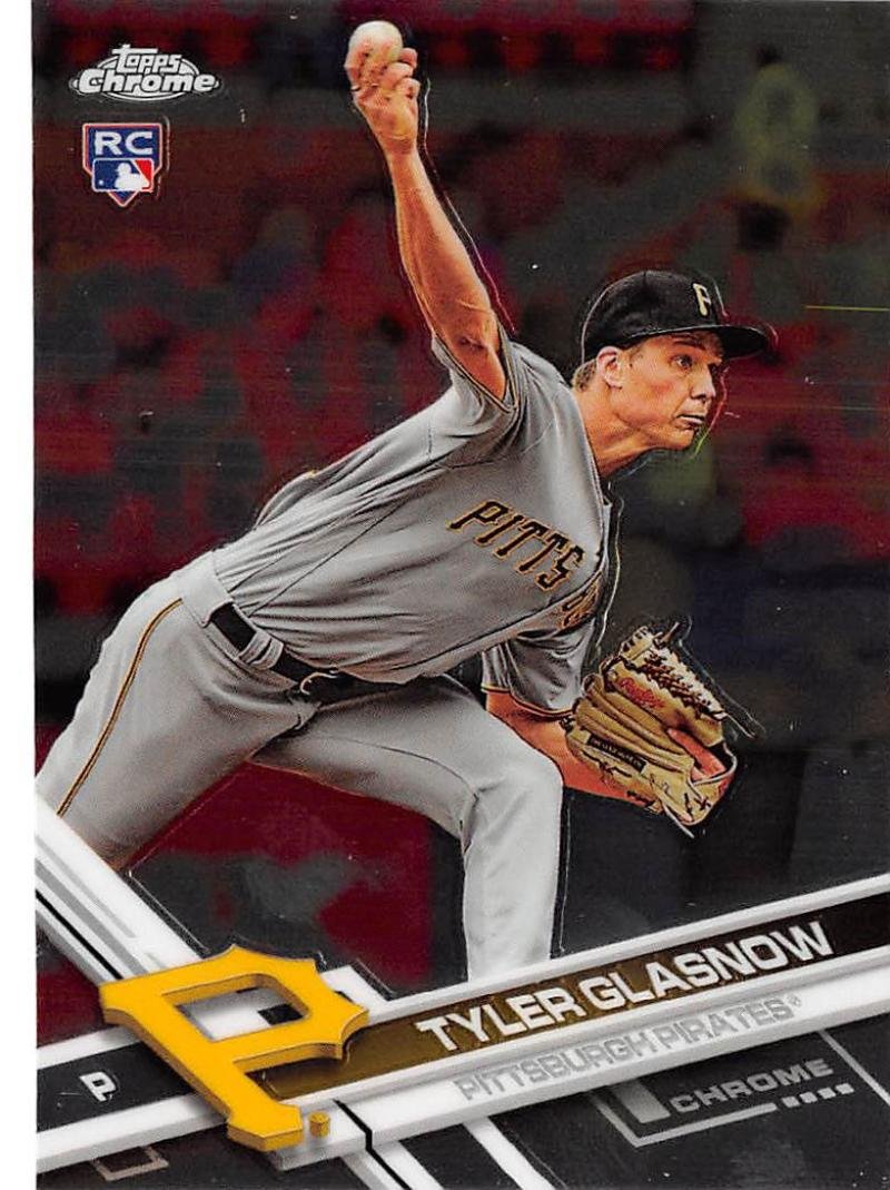 2017 Topps Chrome #189 Tyler Glasnow RC Rookie Card - Pittsburgh Pirates MLB Baseball Trading Card (NM or Better) - Perfect for Collectors, Sports Memorabilia Enthusiasts & Gift Giving