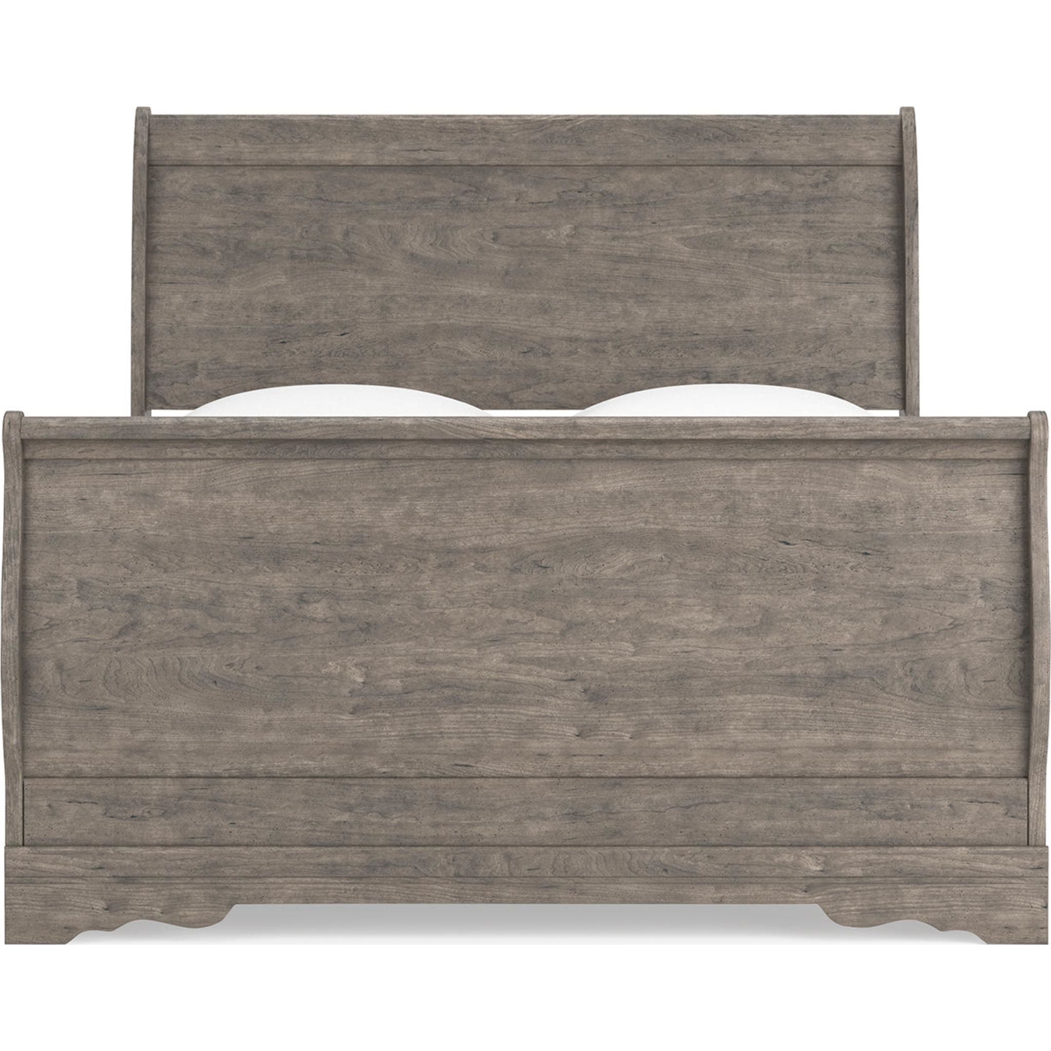 Bayzor 5-Piece Full Sleigh Bedroom Set in Gray - Modern Bed Frame, Nightstand & Dresser for Cozy Master Bedroom Decor