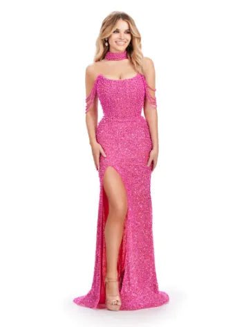 ASHLEYLauren Women's Elegant Floral Print A-Line Dress 11598 - Perfect for Parties, Weddings & Special Occasions