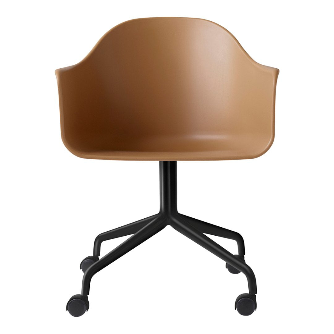 Harbour Swivel Office Chair with Casters - Ergonomic Rolling Desk Chair for Home & Office Workspace
