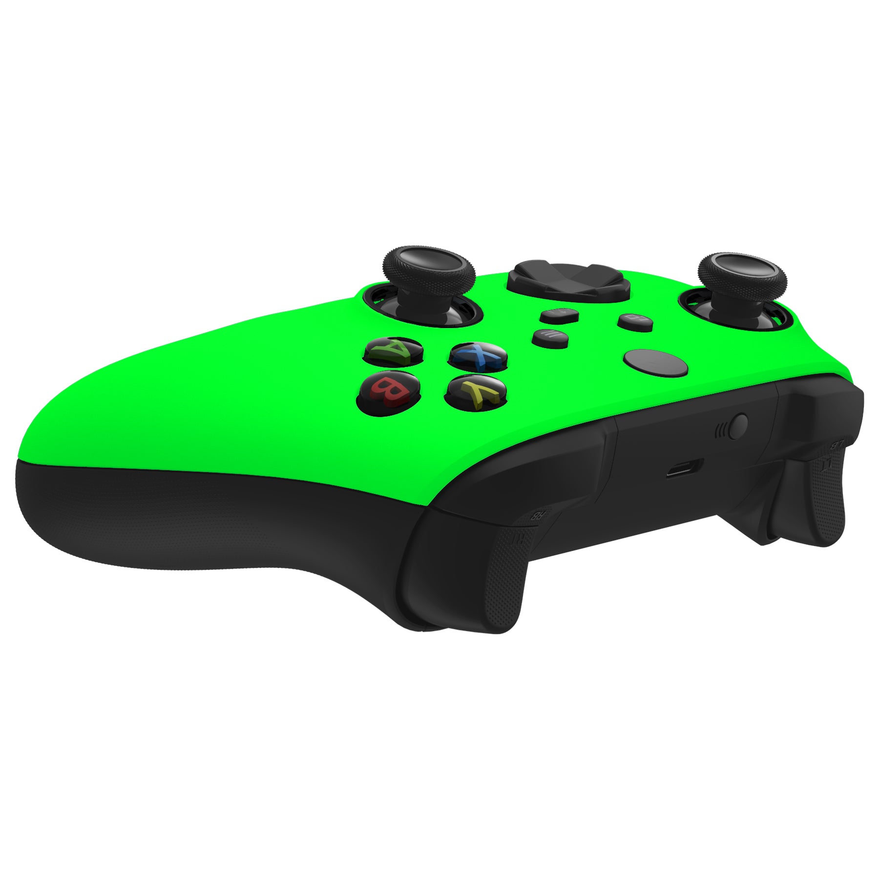 eXtremeRate FaceMag Magnetic Replacement Front Housing Shell with Accent Rings for Xbox Series X/S Controller & Xbox Core Controller Model 1914 - Neon Green | Easy Installation, Custom Gaming Setup, Enhanced Controller Protection