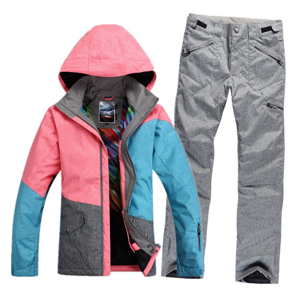 Women's Waterproof Windproof Snowboard Suit - Insulated Ski Jacket & Pants Set for Winter Sports - Perfect for Snowboarding, Skiing & Outdoor Winter Activities