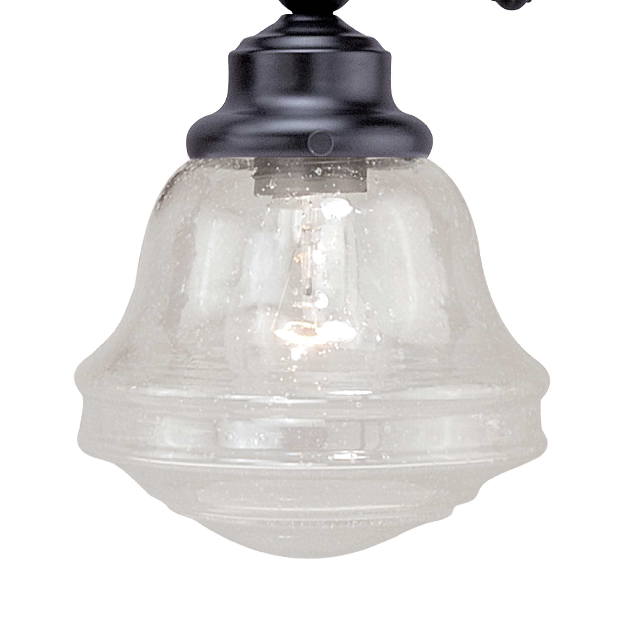 4-Light Bronze Farmhouse Schoolhouse Bathroom Vanity Light Fixture - Vintage Style Lighting for Bathroom, Powder Room & Dressing Area